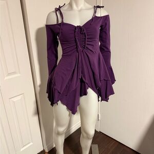 Dolls Kill Current Mood Fairy Handkerchief Dress (purple)